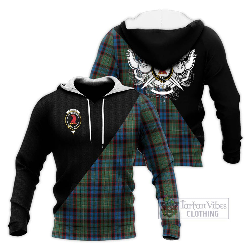 MacNicol Hunting Tartan Knitted Hoodie with Family Crest and Military Logo Style Unisex Knitted Pullover Hoodie - Tartanvibesclothing Shop