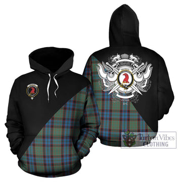 MacNicol Hunting Tartan Hoodie with Family Crest and Military Logo Style