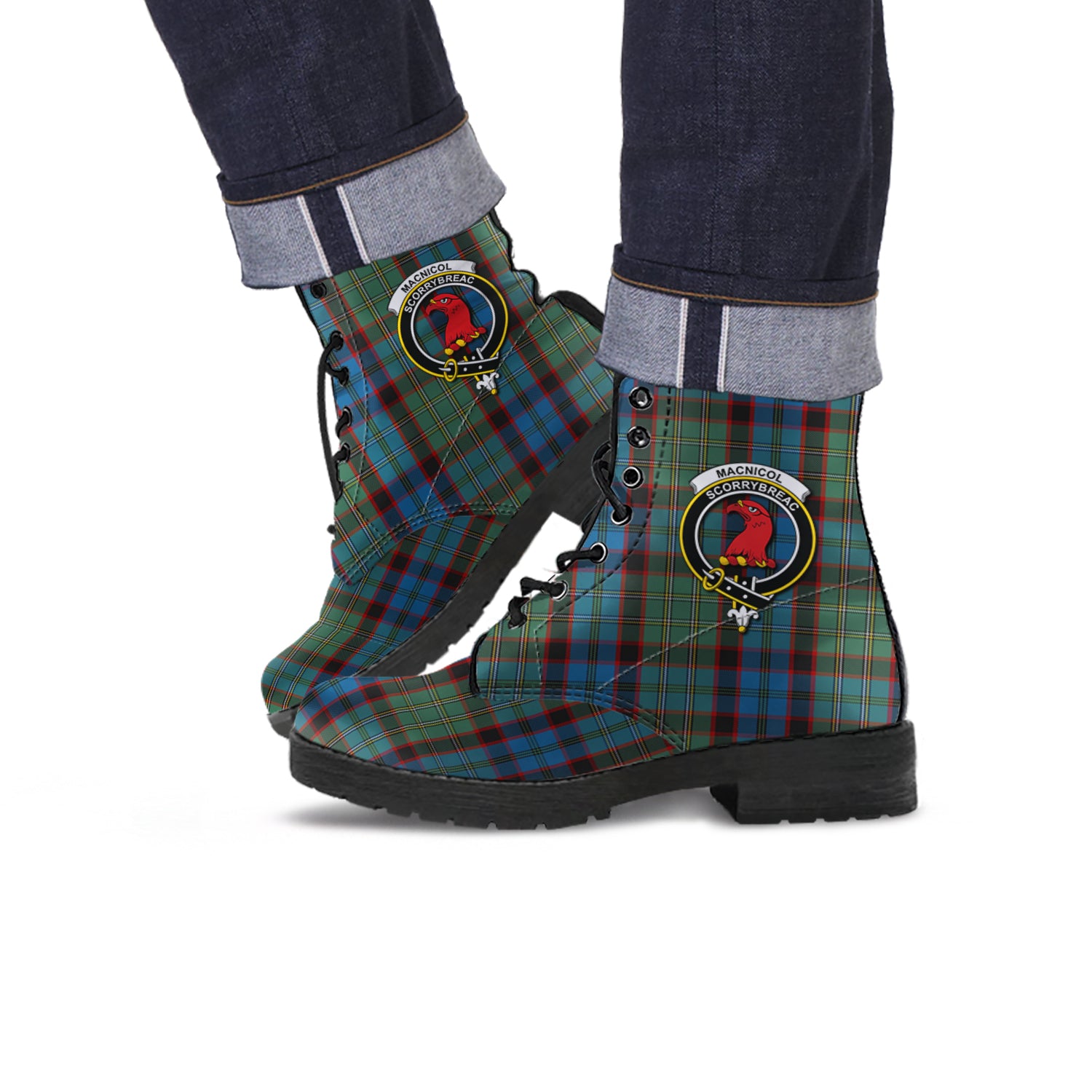 macnicol-hunting-tartan-leather-boots-with-family-crest