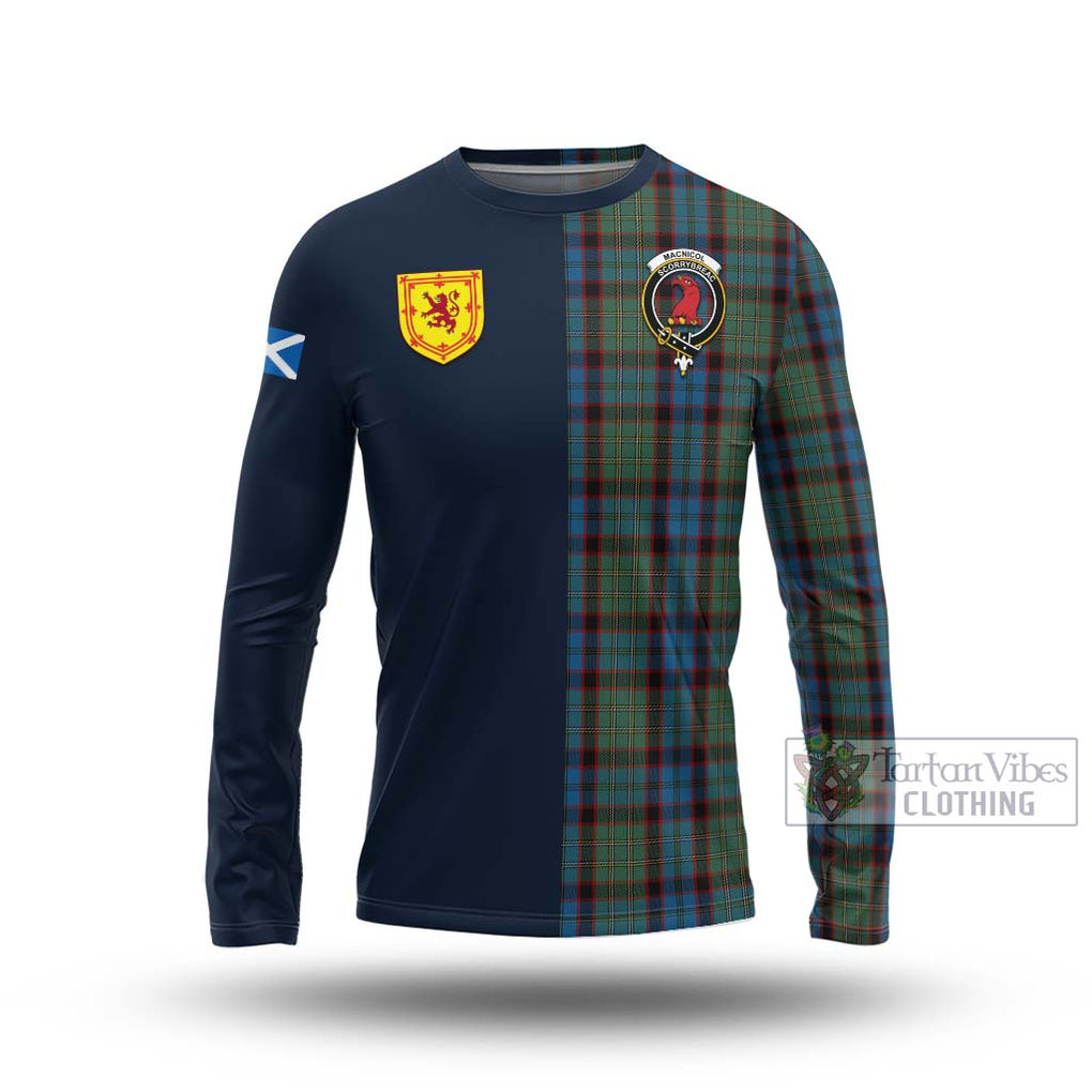 Tartan Vibes Clothing MacNicol Hunting Tartan Long Sleeve T-Shirt with Scottish Lion Royal Arm Half Style