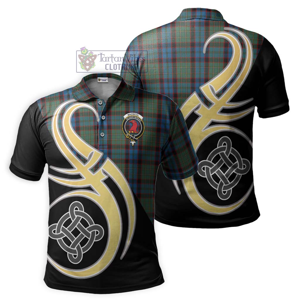 MacNicol Hunting Tartan Polo Shirt with Family Crest and Celtic Symbol Style Kid - Tartan Vibes Clothing