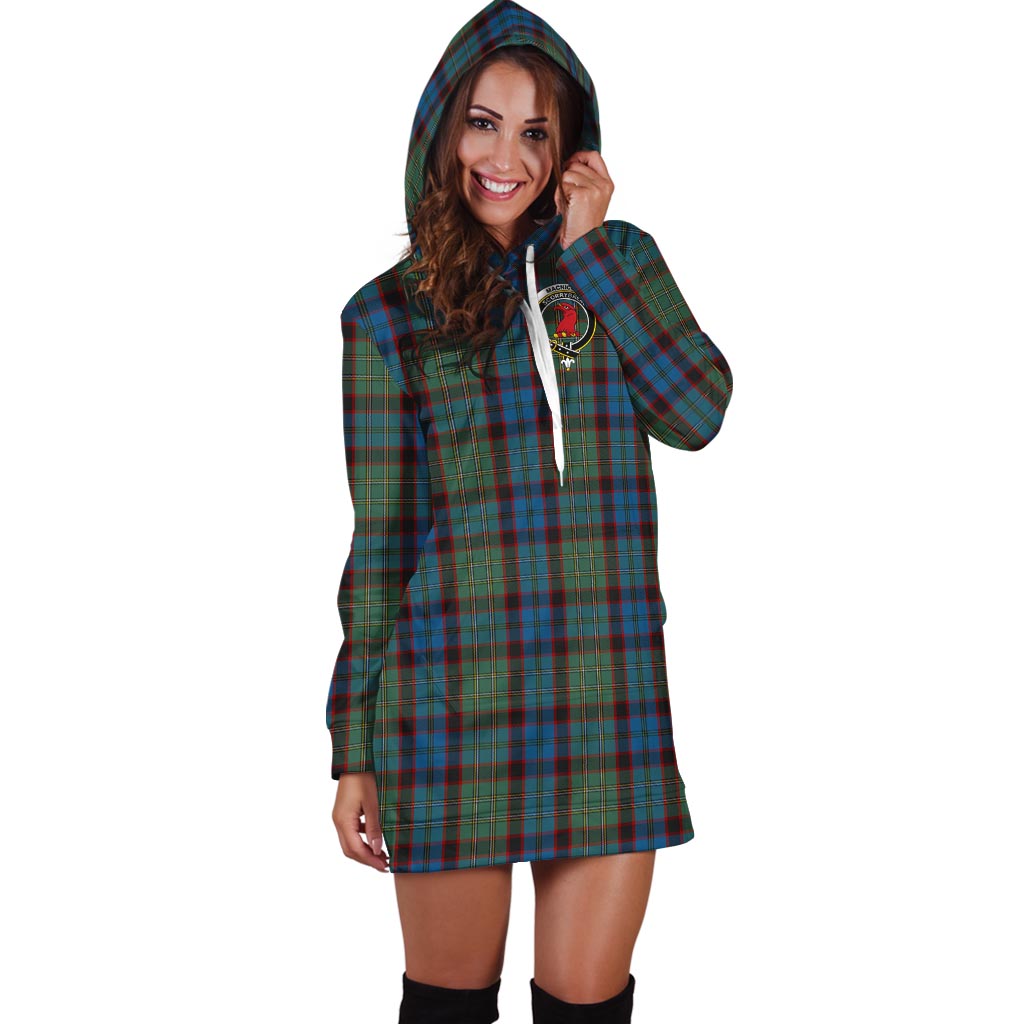 MacNicol Hunting Tartan Hoodie Dress with Family Crest - Tartan Vibes Clothing