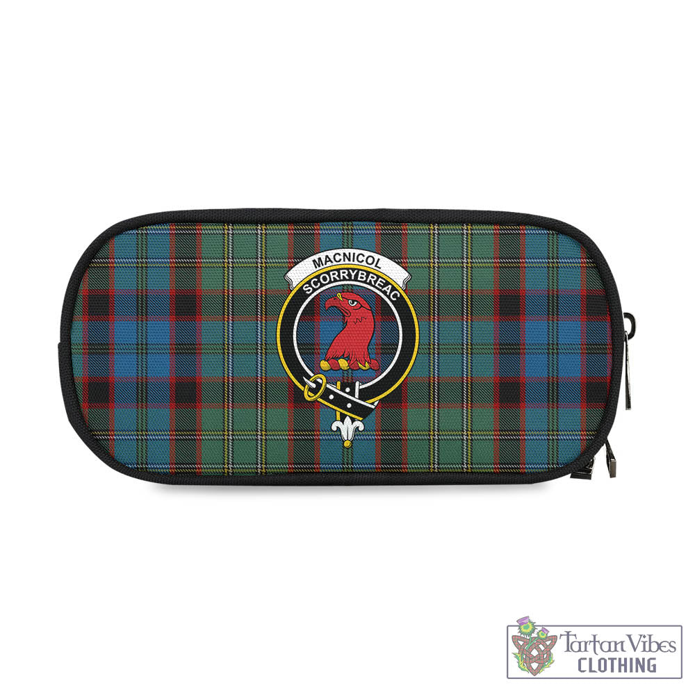 Tartan Vibes Clothing MacNicol Hunting Tartan Pen and Pencil Case with Family Crest