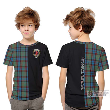 MacNicol Hunting Tartan Kid T-Shirt with Family Crest and Half Of Me Style