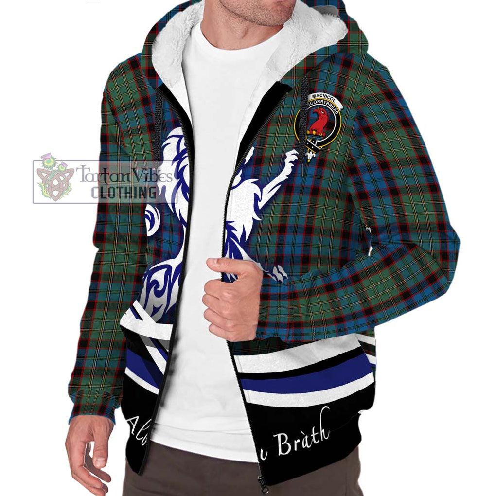 MacNicol Hunting Tartan Sherpa Hoodie with Alba Gu Brath Regal Lion Emblem Unisex S - Tartanvibesclothing Shop