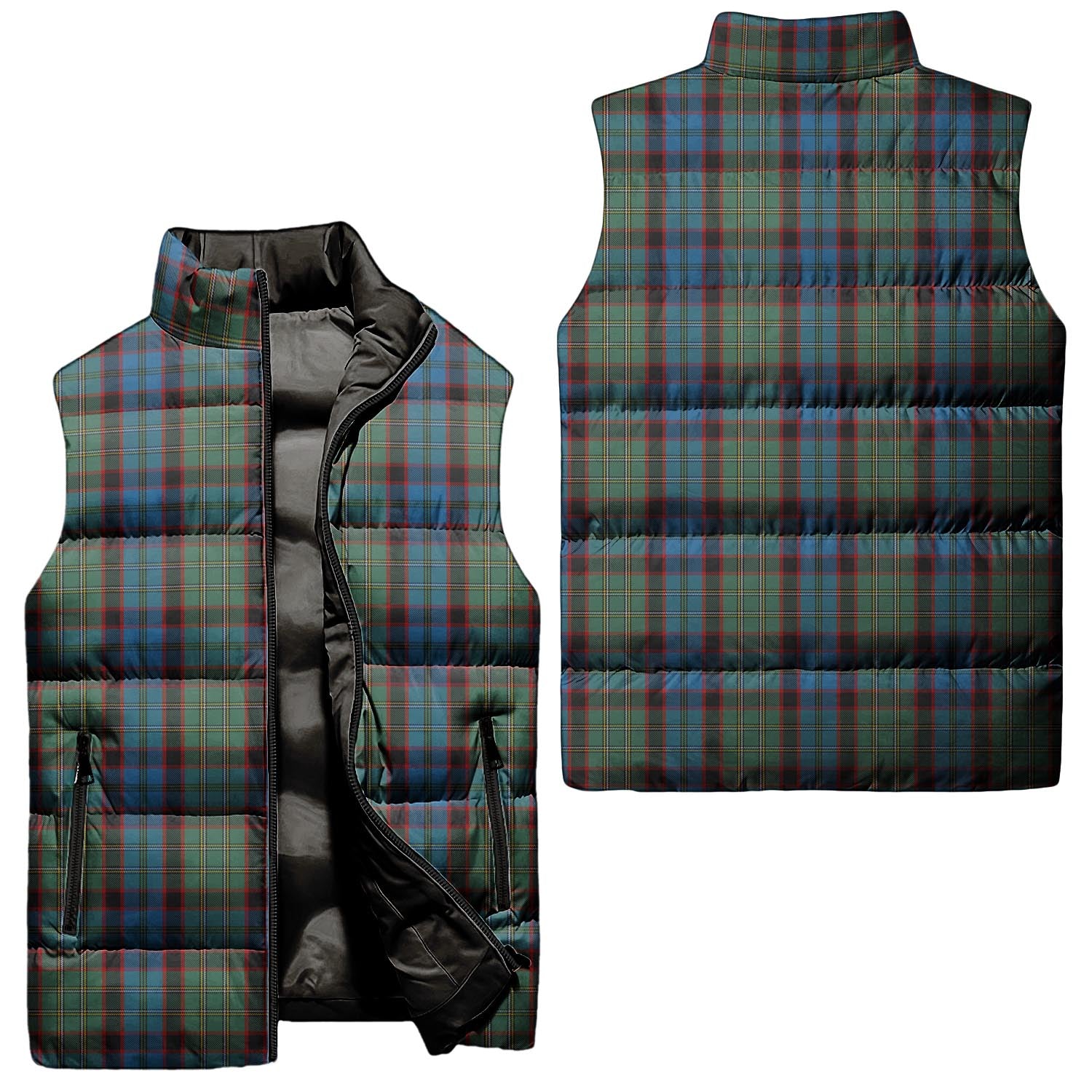 MacNicol Hunting Tartan Sleeveless Puffer Jacket Unisex - Tartanvibesclothing