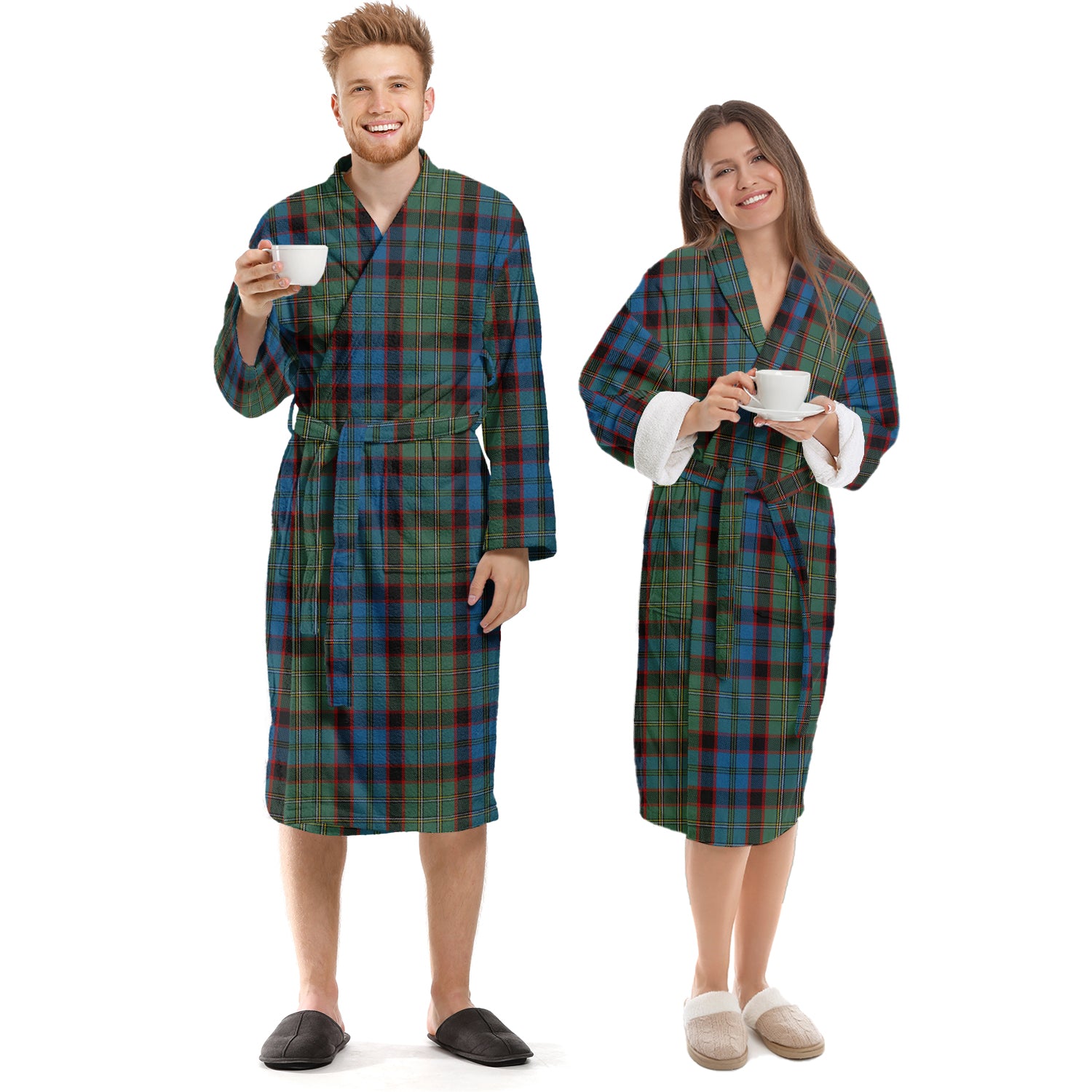 MacNicol Hunting Tartan Bathrobe Unisex S - Tartan Vibes Clothing