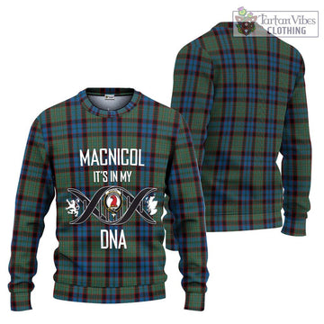 MacNicol Hunting Tartan Ugly Sweater with Family Crest DNA In Me Style