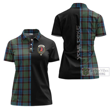 MacNicol Hunting Tartan Women's Polo Shirt with Family Crest and Half Of Me Style