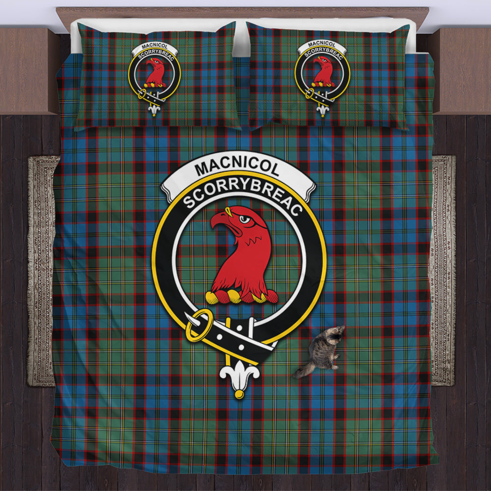 MacNicol Hunting Tartan Bedding Set with Family Crest US Bedding Set - Tartan Vibes Clothing