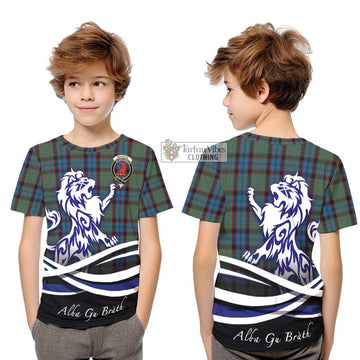 MacNicol Hunting Tartan Kid T-Shirt with Alba Gu Brath Regal Lion Emblem