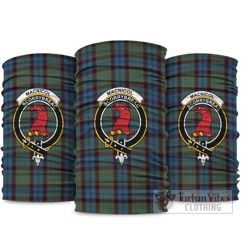 MacNicol Hunting Tartan Neck Gaiters, Tartan Bandanas, Tartan Head Band with Family Crest