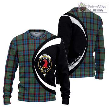 MacNicol Hunting Tartan Ugly Sweater with Family Crest Circle Style