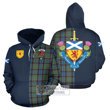 MacNicol Hunting Tartan Hoodie Alba with Scottish Lion Royal Arm Half Style