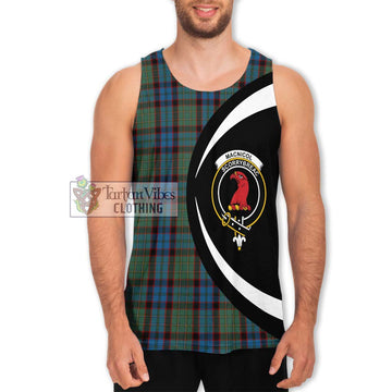 MacNicol Hunting Tartan Men's Tank Top with Family Crest Circle Style