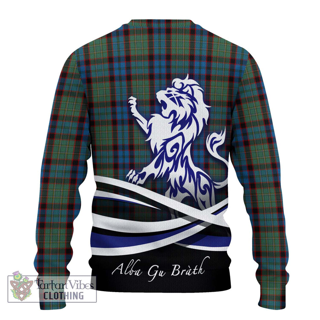 MacNicol Hunting Tartan Knitted Sweater with Alba Gu Brath Regal Lion Emblem - Tartanvibesclothing Shop