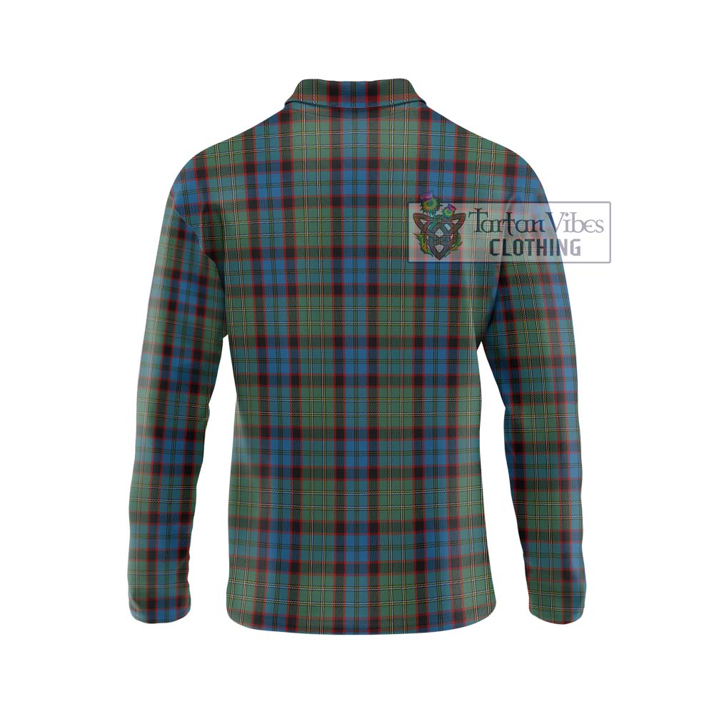 MacNicol Hunting Tartan Long Sleeve Polo Shirt with Family Crest DNA In Me Style - Tartanvibesclothing Shop