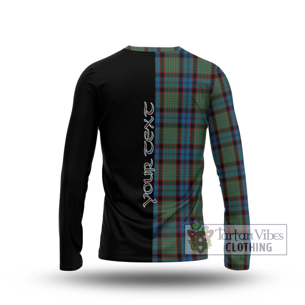 MacNicol Hunting Tartan Long Sleeve T-Shirt with Family Crest and Half Of Me Style - Tartanvibesclothing Shop