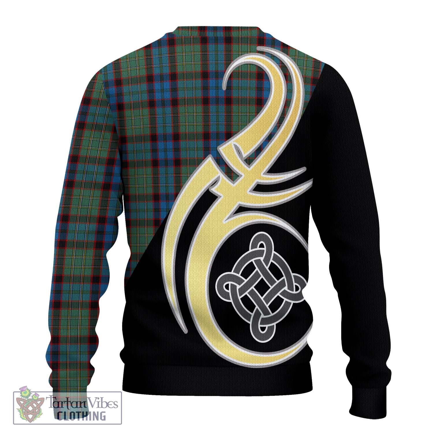 MacNicol Hunting Tartan Knitted Sweater with Family Crest and Celtic Symbol Style - Tartan Vibes Clothing