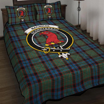 MacNicol Hunting Tartan Quilt Bed Set with Family Crest