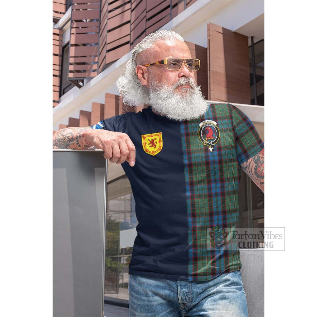 Tartan Vibes Clothing MacNicol Hunting Tartan Cotton T-shirt with Scottish Lion Royal Arm Half Style