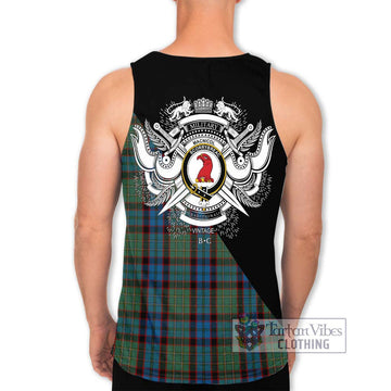 MacNicol Hunting Tartan Men's Tank Top with Family Crest and Military Logo Style