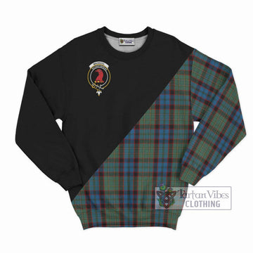 MacNicol Hunting Tartan Sweatshirt with Family Crest and Military Logo Style