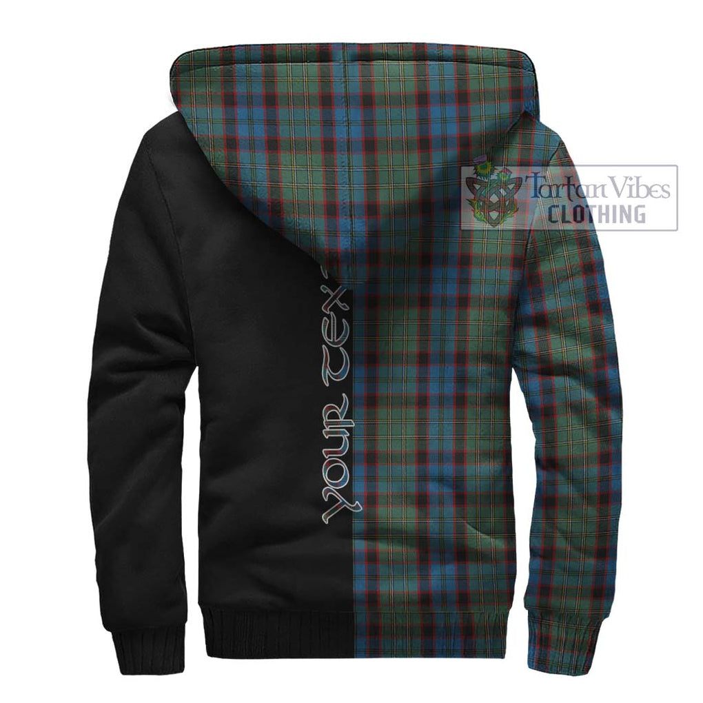 MacNicol Hunting Tartan Sherpa Hoodie with Family Crest and Half Of Me Style - Tartanvibesclothing Shop