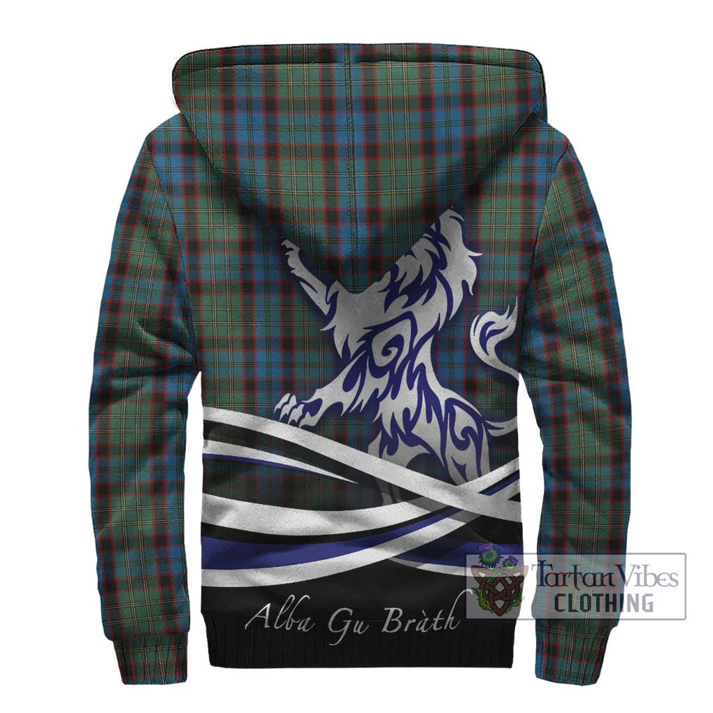 MacNicol Hunting Tartan Sherpa Hoodie with Alba Gu Brath Regal Lion Emblem - Tartanvibesclothing Shop