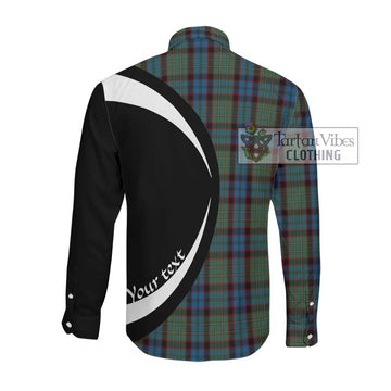 MacNicol Hunting Tartan Long Sleeve Button Up with Family Crest Circle Style