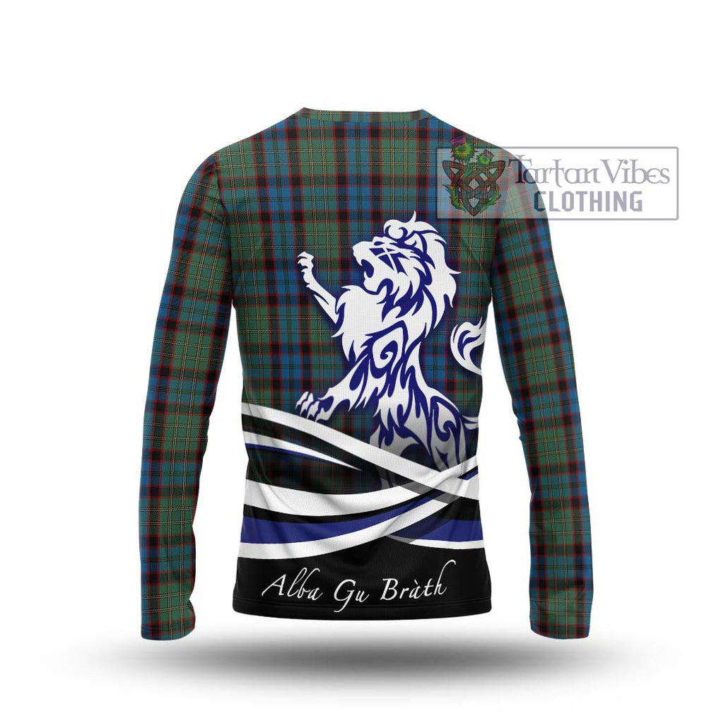 MacNicol Hunting Tartan Long Sleeve T-Shirt with Alba Gu Brath Regal Lion Emblem - Tartanvibesclothing Shop