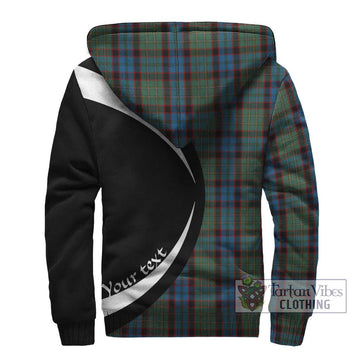 MacNicol Hunting Tartan Sherpa Hoodie with Family Crest Circle Style