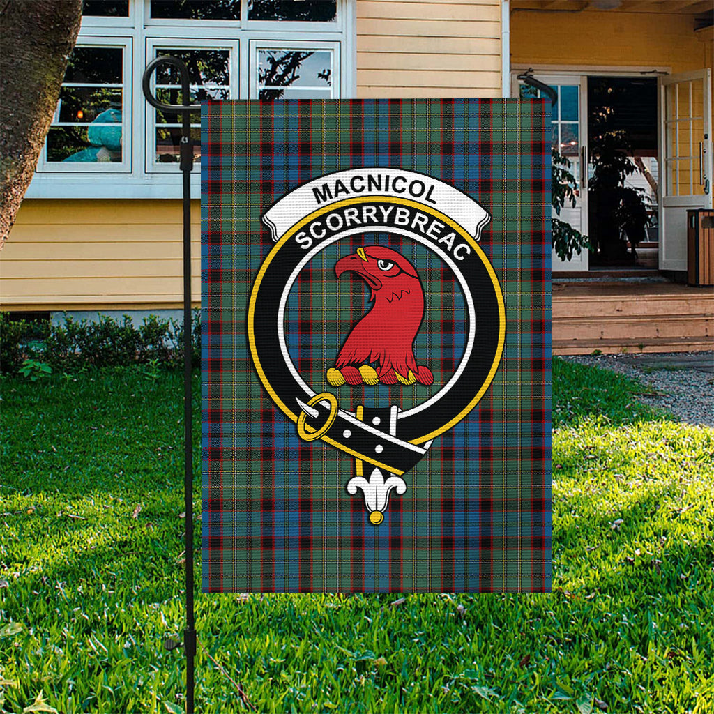 MacNicol Hunting Tartan Flag with Family Crest - Tartan Vibes Clothing