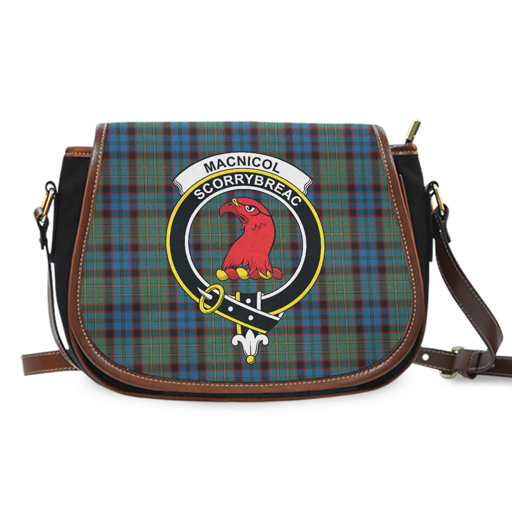 MacNicol Hunting Tartan Saddle Bag with Family Crest - Tartan Vibes Clothing