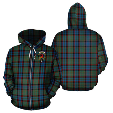 MacNicol Hunting Tartan Hoodie with Family Crest