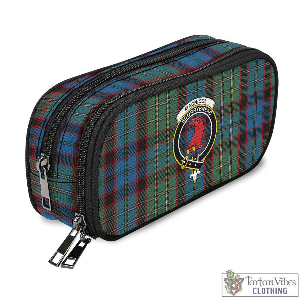 Tartan Vibes Clothing MacNicol Hunting Tartan Pen and Pencil Case with Family Crest