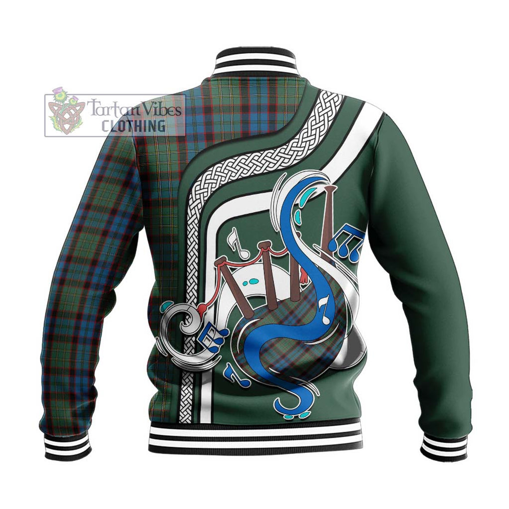 Tartan Vibes Clothing MacNicol Hunting Tartan Baseball Jacket with Epic Bagpipe Style