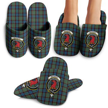 MacNicol Hunting Tartan Home Slippers with Family Crest