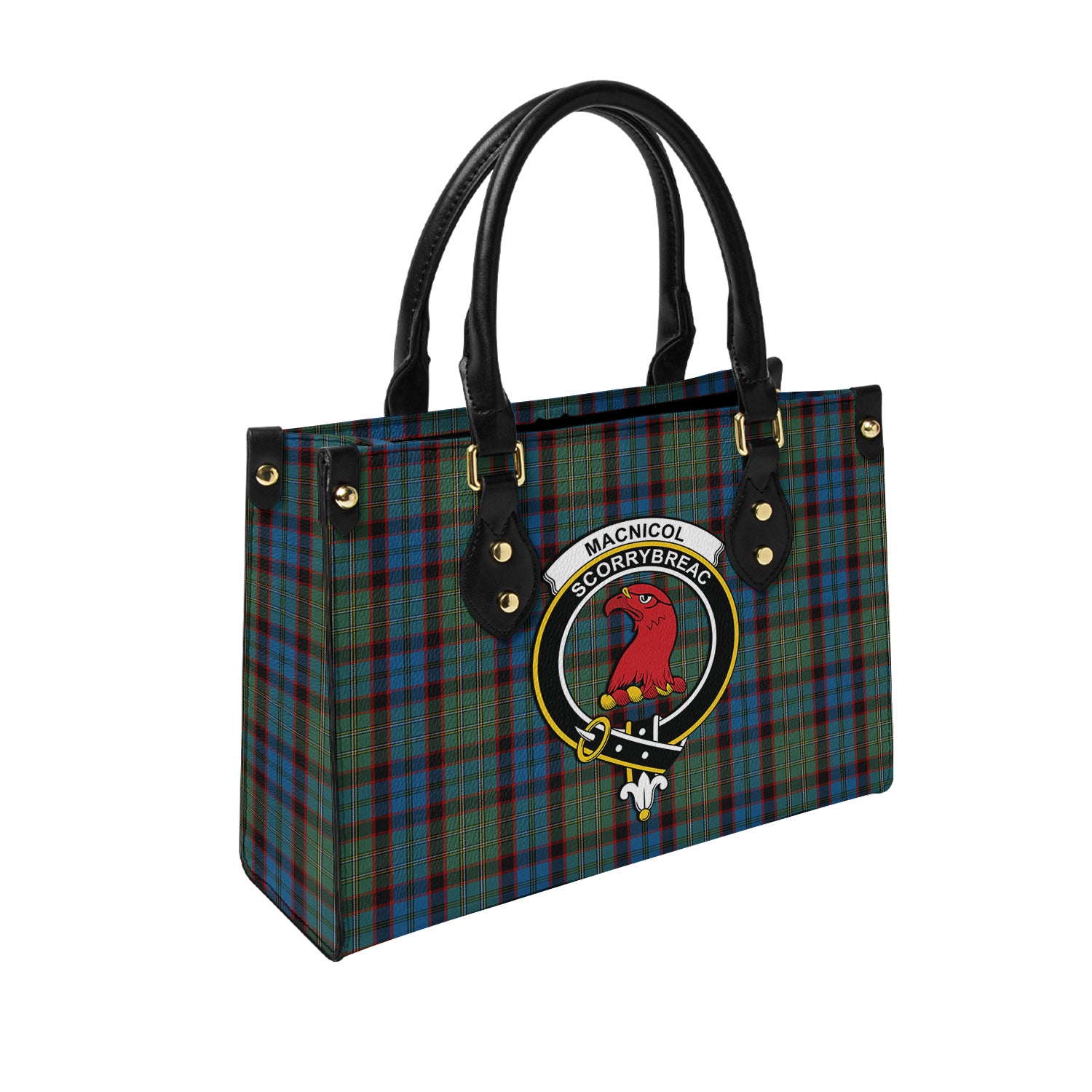 macnicol-hunting-tartan-leather-bag-with-family-crest