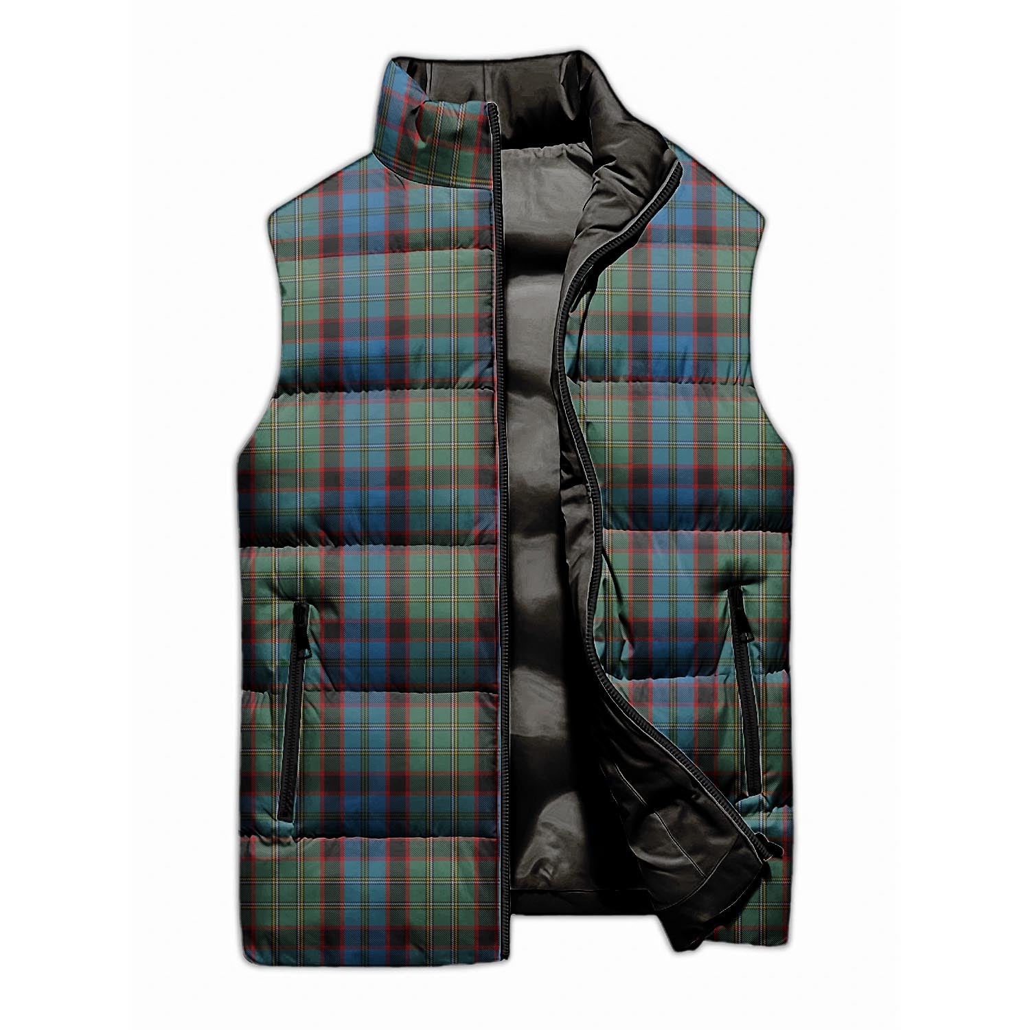 MacNicol Hunting Tartan Sleeveless Puffer Jacket - Tartanvibesclothing