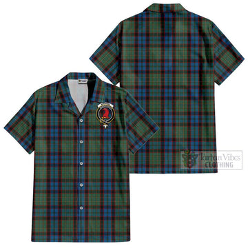 MacNicol Hunting Tartan Cotton Hawaiian Shirt with Family Crest