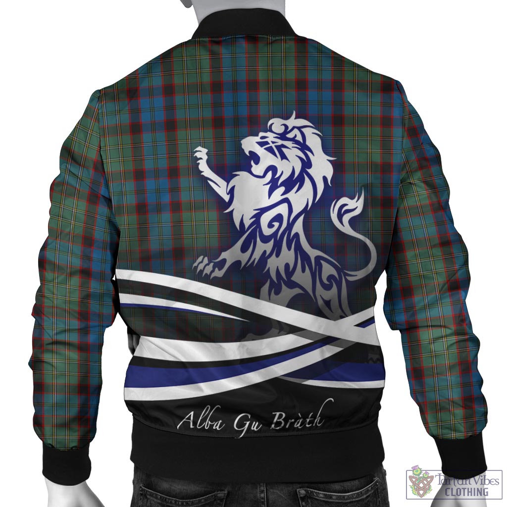 Tartan Vibes Clothing MacNicol Hunting Tartan Bomber Jacket with Alba Gu Brath Regal Lion Emblem