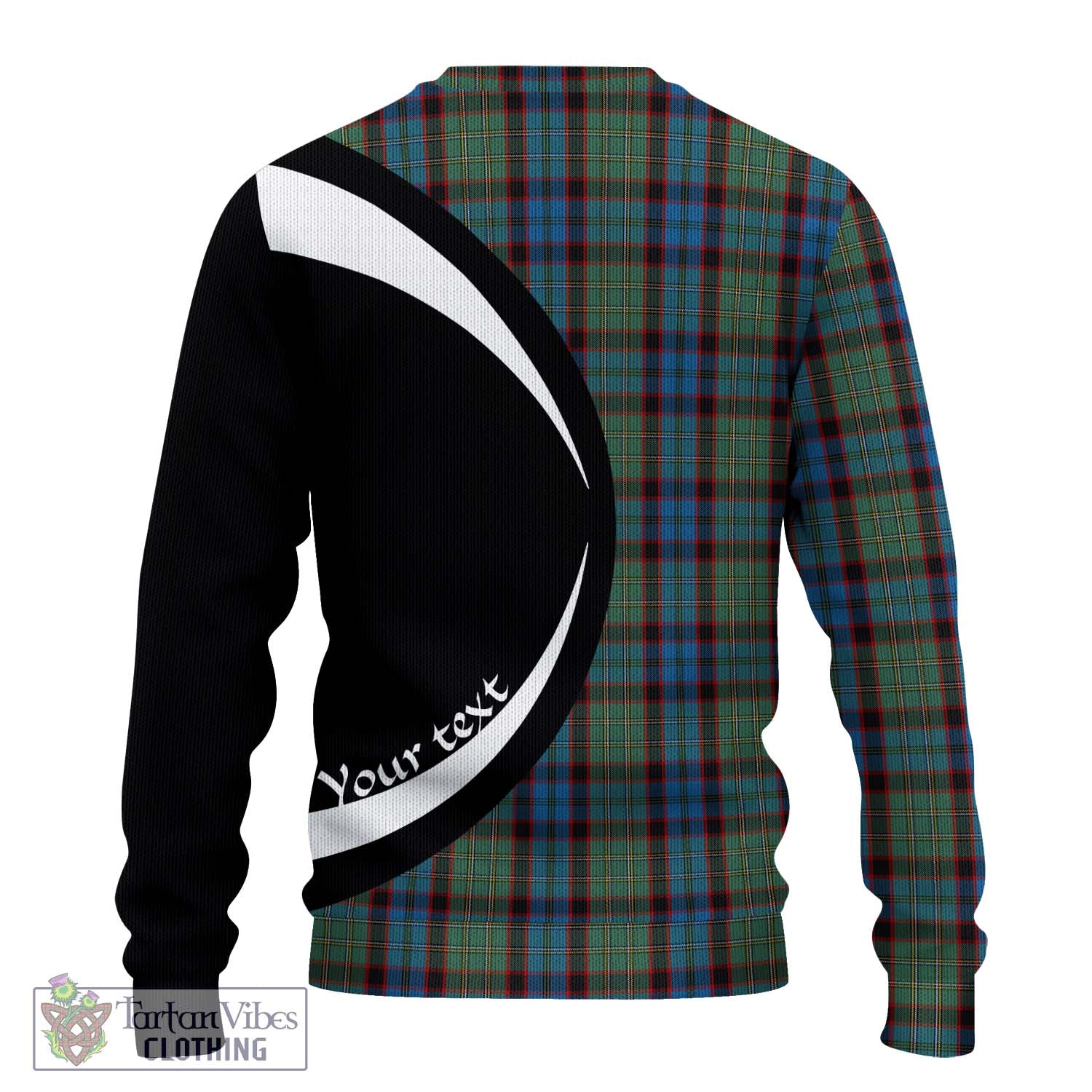 MacNicol Hunting Tartan Knitted Sweater with Family Crest Circle Style - Tartan Vibes Clothing