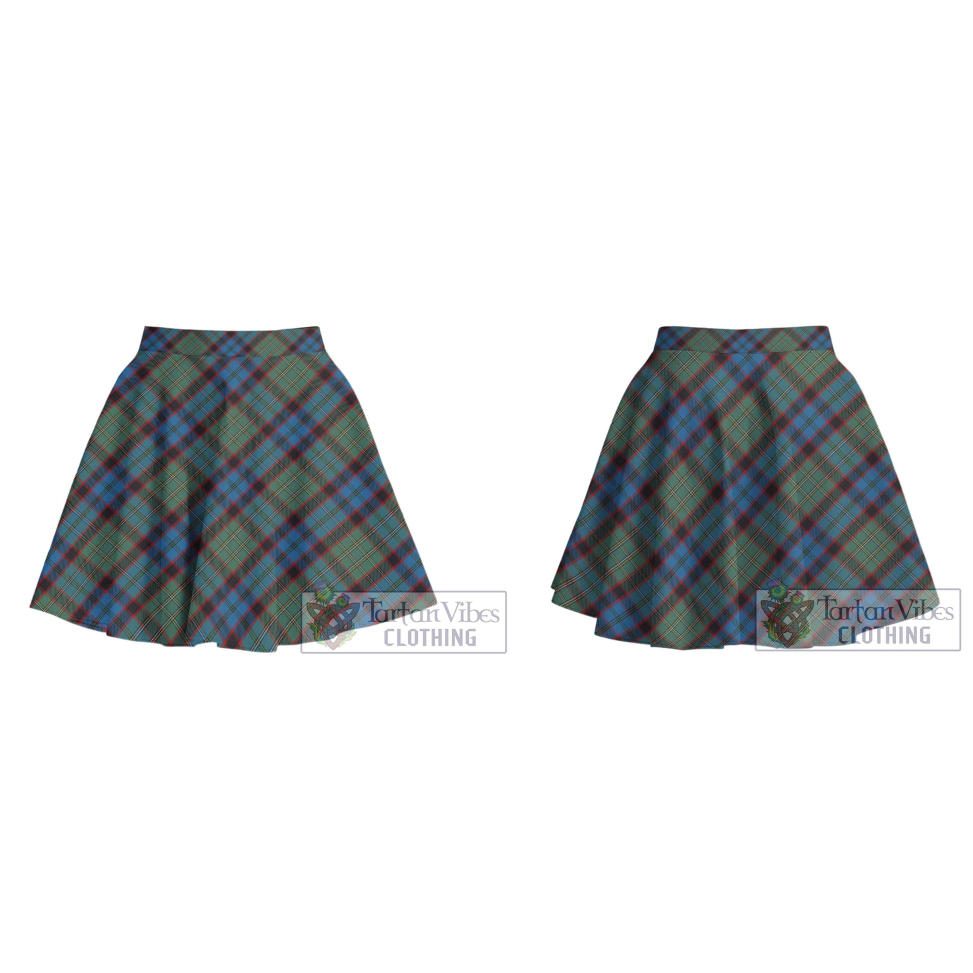 Tartan Vibes Clothing MacNicol Hunting Tartan Women's Plated Mini Skirt