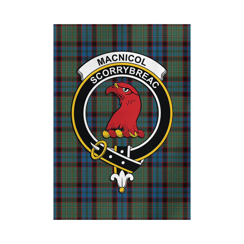 MacNicol Hunting Tartan Flag with Family Crest - Tartan Vibes Clothing