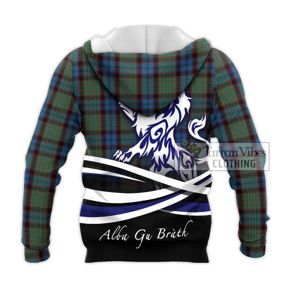 MacNicol Hunting Tartan Knitted Hoodie with Alba Gu Brath Regal Lion Emblem - Tartanvibesclothing Shop