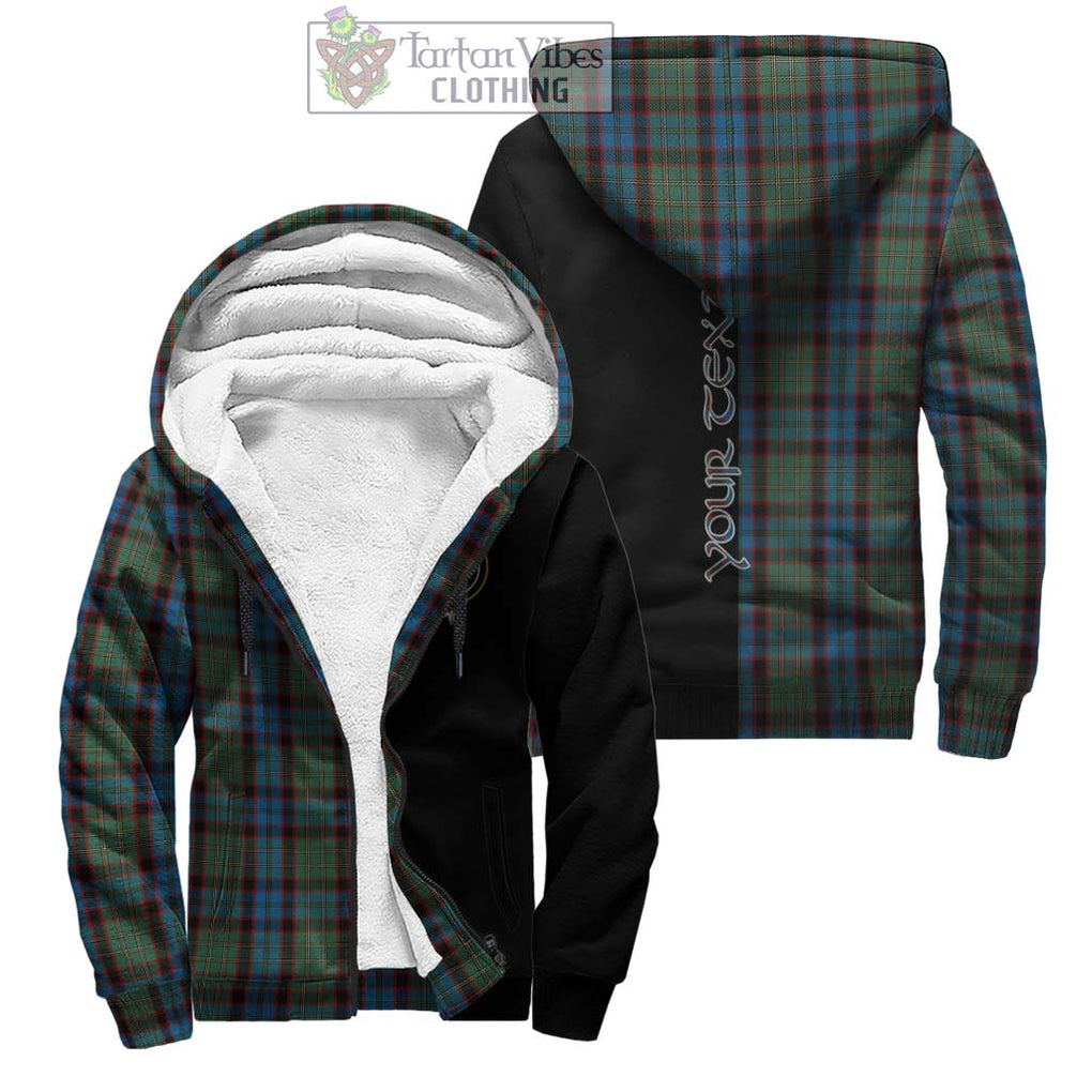 MacNicol Hunting Tartan Sherpa Hoodie with Family Crest and Half Of Me Style Unisex - Tartanvibesclothing Shop