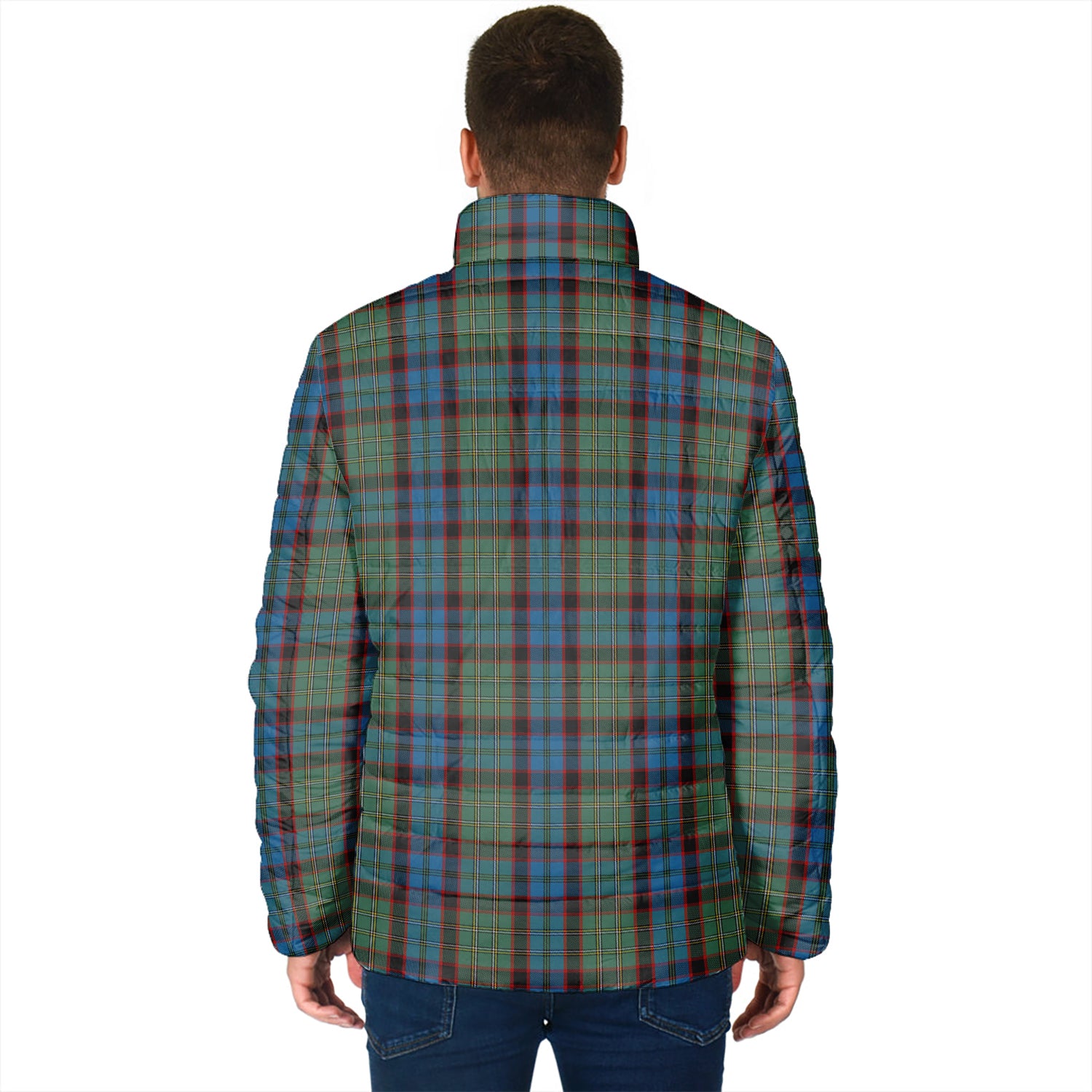 MacNicol Hunting Tartan Padded Jacket with Family Crest - Tartan Vibes Clothing