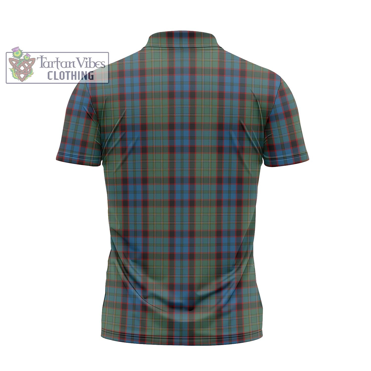 Tartan Vibes Clothing MacNicol Hunting Tartan Zipper Polo Shirt with Family Crest