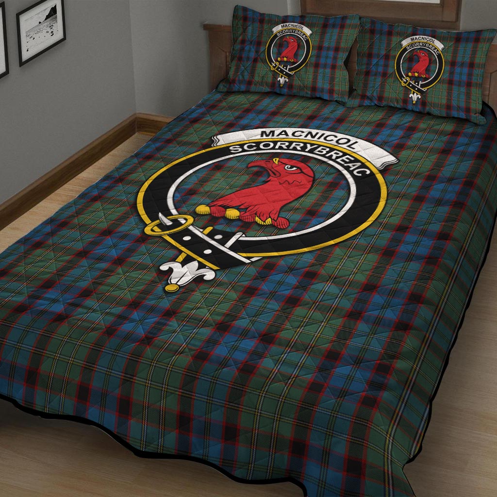 MacNicol Hunting Tartan Quilt Bed Set with Family Crest - Tartan Vibes Clothing